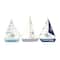 Blue Sail Boat with Netting & Starfish Sculpture Set